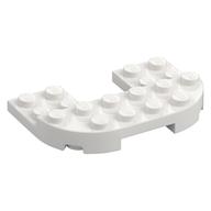Plate Round Corners Double 4 x 6 with 2 x 2 Cutout and 2 x 6 Raised Studs (White)