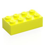 Brick 2 x 4 (Vibrant Yellow)