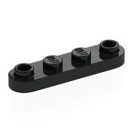 Plate Special 1 x 4 Rounded with 2 Open Studs (Black)