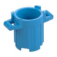 Trash Can with 4 Cover Holders (Dark Azure)