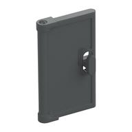 Door for Window Frame 1 x 4 x 3, Semicircular Handle Holes on Back (Dark Bluish Gray)