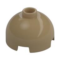 Brick Round 2 x 2 Dome Top, Vented Stud (Dark Tan)