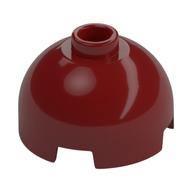 Brick Round 2 x 2 Dome Top, Vented Stud (Dark Red)
