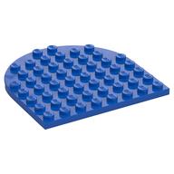 Plate 8 x 8 with Rounded End (Blue)