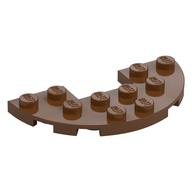 Plate Round Half 3 x 6 with 1 x 2 Cutout (Reddish Brown)