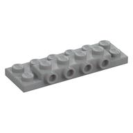Plate Special 2 x 6 x 2/3 with 4 Studs on Side, 3 Support Walls on Bottom (Light Bluish Gray)