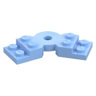 Plate Angled 2 x 2 with Step and Hole in Center (Bright Light Blue)