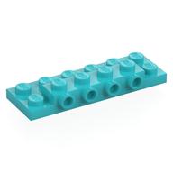 Plate Special 2 x 6 x 2/3 with 4 Studs on Side, 3 Support Walls on Bottom (Medium Azure)