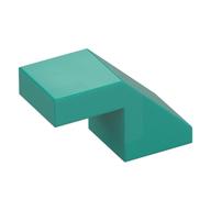 Brick Sloped 45° 2 x 1 with 2/3 Inverted Cutout and no stud (Dark Turquoise)