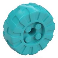 Wheel Hard Plastic Large, D.36, with 4 Studs (Medium Azure)