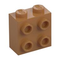 Brick Special 1 x 2 x 1 2/3 with 4 Studs on 1 Side (Medium Nougat)