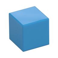 Minifig Head Special, Small Cube (Baby) [Plain] (Dark Azure)