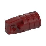 Hinge Cylinder 1 x 2 Locking with 1 Finger and Axle Hole On Ends [No Side Slots] (Dark Red)