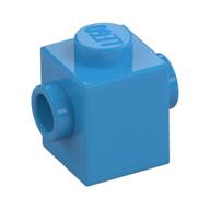 Brick Special 1 x 1 with Studs on 2 Sides (Dark Azure)
