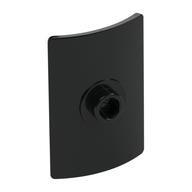 Shield Rectangular Curved with Stud (Black)