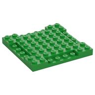 Plate Special 8 x 8 x 2/3 with Four 1 x 4 Recessed Edges (Bright Green)