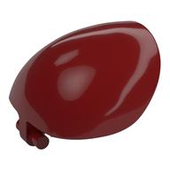 Large Figure Shoulder Cover, Armor, Round, Smooth with Bar (Dark Red)