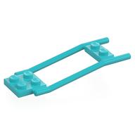 Animal / Creature Accessory, Horse Hitching, 1 x 2 Plate and 2 x 2 Plate [Studded] (Medium Azure)