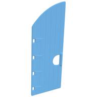 Duplo Door 1 x 3 1/2 x 6 2/3 with Curved Top and Open Handle - Castle (Bright Light Blue)