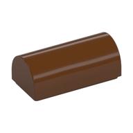 Brick Curved 1 x 2 x 2/3 Double Curved Top, No Studs (Reddish Brown)