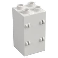 Duplo Building Wall 2 x 2 x 3 with Four Hinges (White)