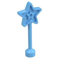 Duplo Wand, with 5 Pointed Star Top (Bright Light Blue)