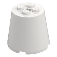 Cone 4 x 4 x 3 with Axle Hole (White)