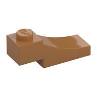 Brick Curved, 3 x 1 with 1/3 Inverted Cutout (Medium Nougat)