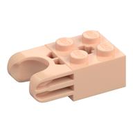 Technic Brick Special 2 x 2 with Ball Socket Wide and Axle Hole, No Arm Holes (Light Nougat)