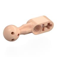 Technic Beam 1 x 2 with Ball Joint Holes in Ball (Light Nougat)
