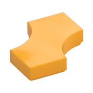 Tile Special 2 x 2 with 2 Quarter Round Cutouts (Bright Light Orange)