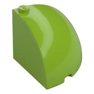 Brick Round Corner 4 x 4 x 3 Quarter Dome Top (Lime)