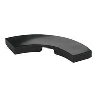 Tile 3 x 3 Curved, Macaroni (Black)