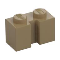 Brick Special 1 x 2 with Groove (Dark Tan)