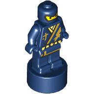 Minifig Trophy Statuette, Ninja Jay Print (Dark Blue)