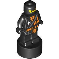 Minifig Trophy Statuette, Ninja Cole Print (Black)