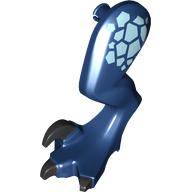 Animal Body Part, Dinosaur, Raptor Leg, Left with Black Claws, Metal Blue Markings Print (Dark Blue)