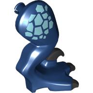 Animal Body Part, Dinosaur, Raptor Leg, Right with Black Claws, Metal Blue Markings Print (Dark Blue)
