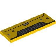 Tile 2 x 6 with Grill, Ribbits Print (Yellow)