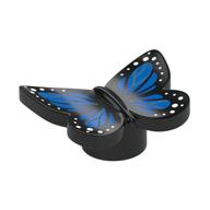 Insect, Butterfly with Dark Blue Wings, White Spots Print (Black)