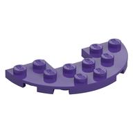 Plate Round Half 3 x 6 with 1 x 2 Cutout (Dark Purple)