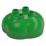 Duplo Plant Bush / Tree Top / Rock Pile with 4 studs (Bright Green)