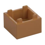 Container Box 2 x 2 x 1 Reinforced Bottom (Medium Nougat)
