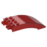 Windscreen 8 x 4 x 2 Curved [2 Dual-Fingered Click Hinges] (Trans-Red)