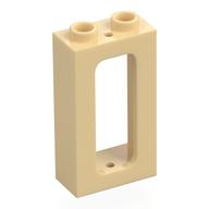 Window 1 x 2 x 3 Train with Inside Stud Holder (Tan)