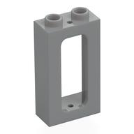 Window 1 x 2 x 3 Train with Inside Stud Holder (Light Bluish Gray)