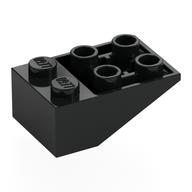 Brick Sloped Inverted 33° 3 x 2, Connections between Studs, Round Bottom Pin (Black)