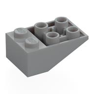 Brick Sloped Inverted 33° 3 x 2, Connections between Studs, Round Bottom Pin (Light Bluish Gray)