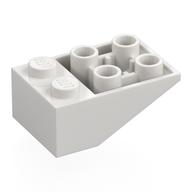 Brick Sloped Inverted 33° 3 x 2, Connections between Studs, Round Bottom Pin (White)
