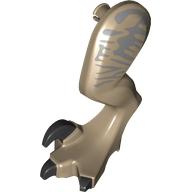 Animal Body Part, Dinosaur, Raptor Leg, Left, with Pin, Black Claws, Sand Blue Stripes (Dark Tan)